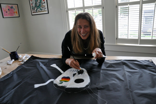 Canvas Pirate Flag (Hand Painted)