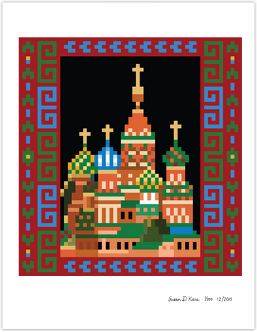 Red Square of Moscow Icon Print 