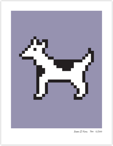 Moof the Dogcow on Lavender Icon Print