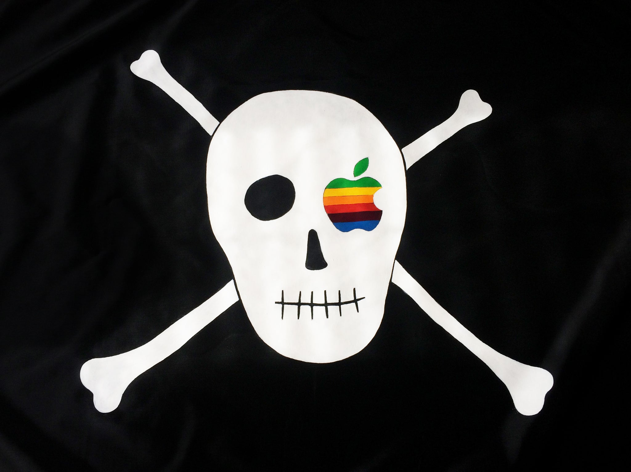 Canvas Pirate Flag (Hand Painted) by Susan Kare – Kare Prints