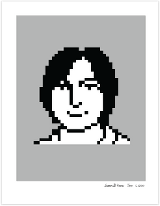Steve Jobs 1983 on Gray Icon Print