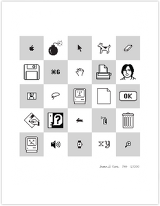 1984 A-Z on Gray icon print