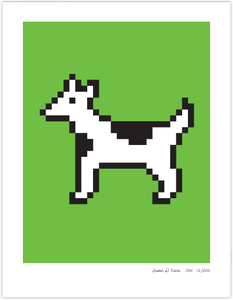 Moof the Dogcow on Green Icon Print