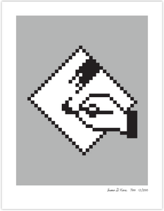 MacPaint on Gray Icon Print